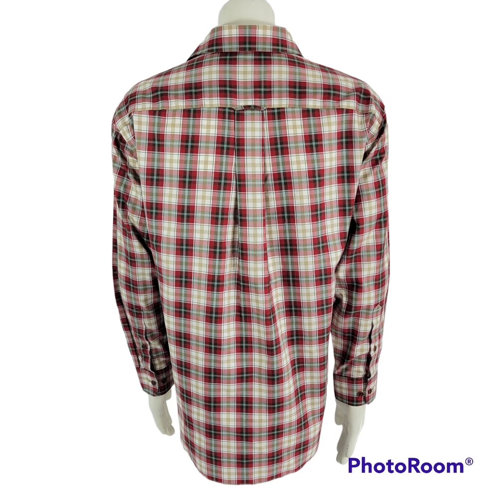 Orvis Mens Size large plaid long sleeve button front shirt - Picture 3 of 4